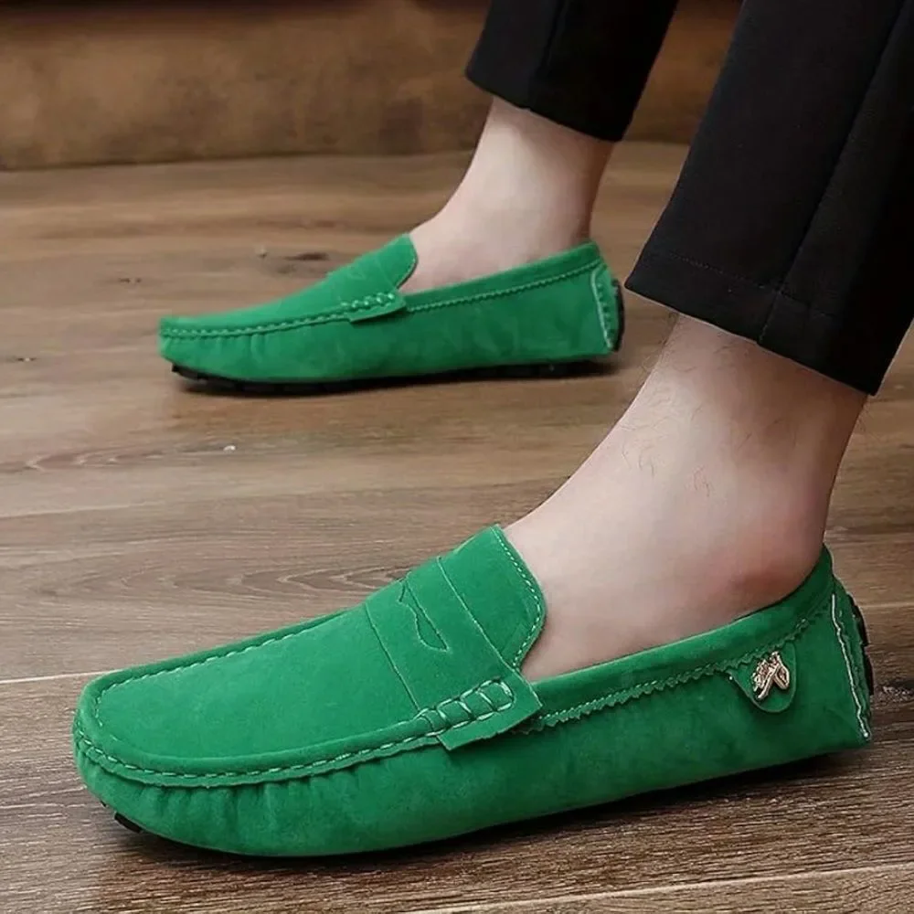 Fashion Men’s Green Slip-on Shoes(Size 48/8.5)